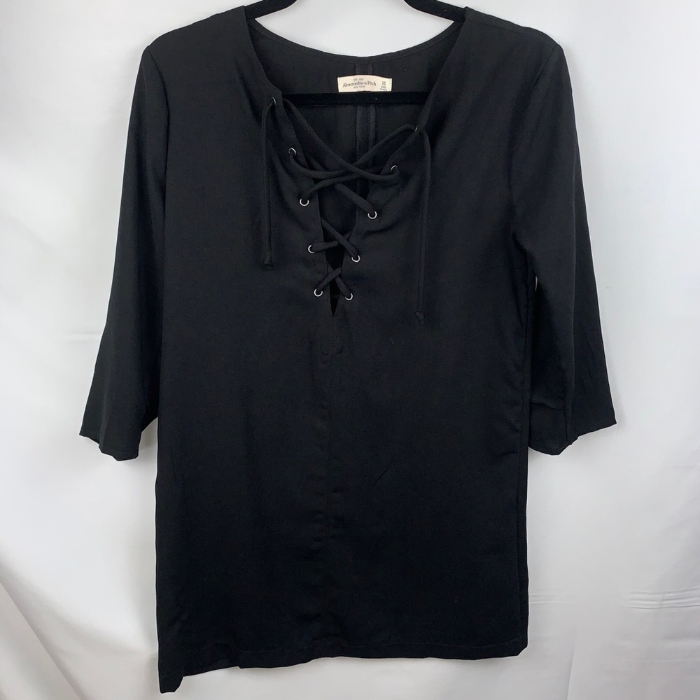 Abercrombie & Fitch Black Tunic Lace-up XS